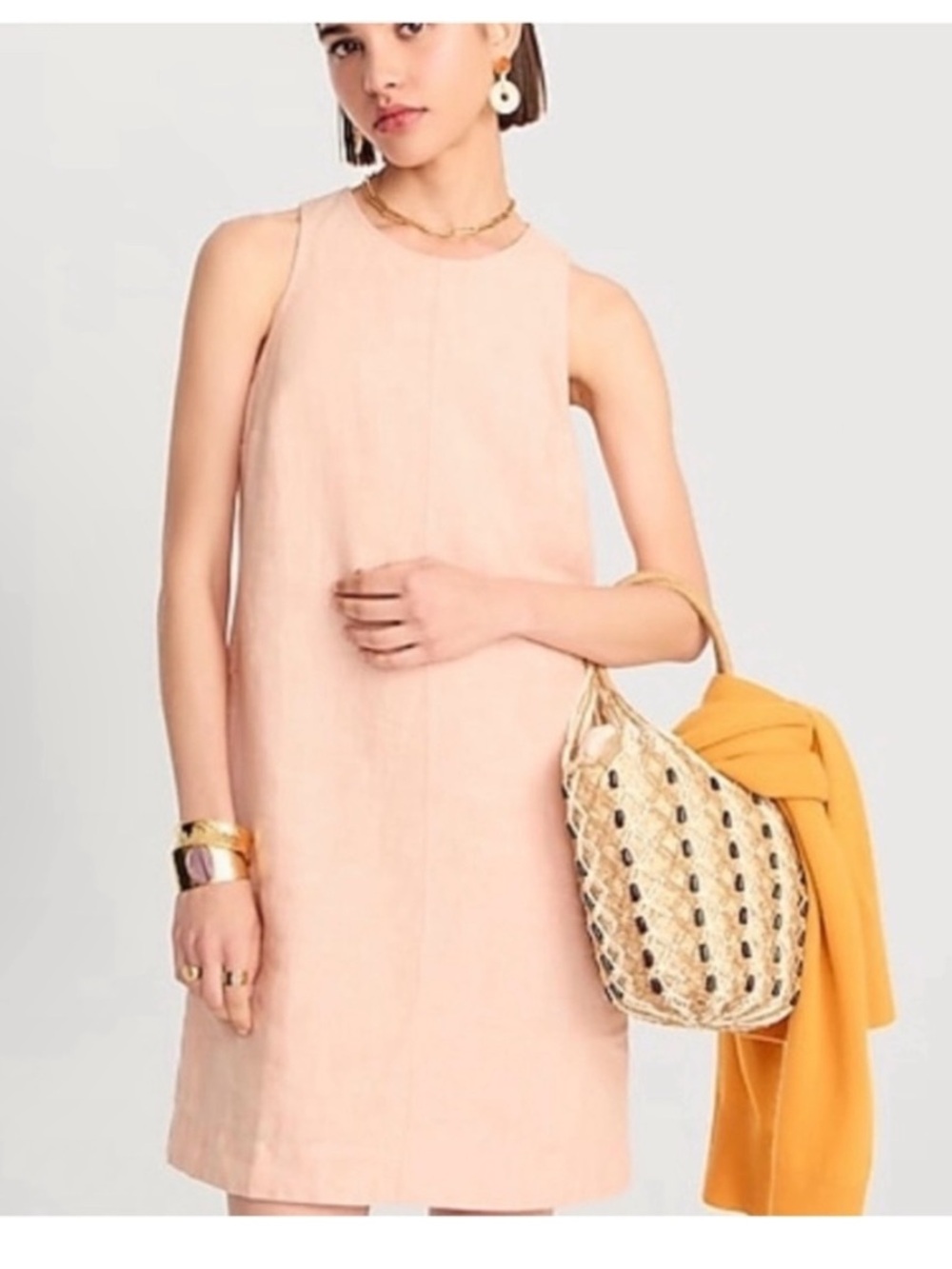 J. Crew button-back linen shift dress